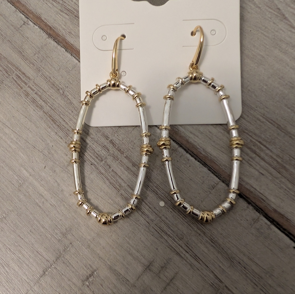 Kendra Scott Essie Open Frame Earrings Gold And Silver Two-tone